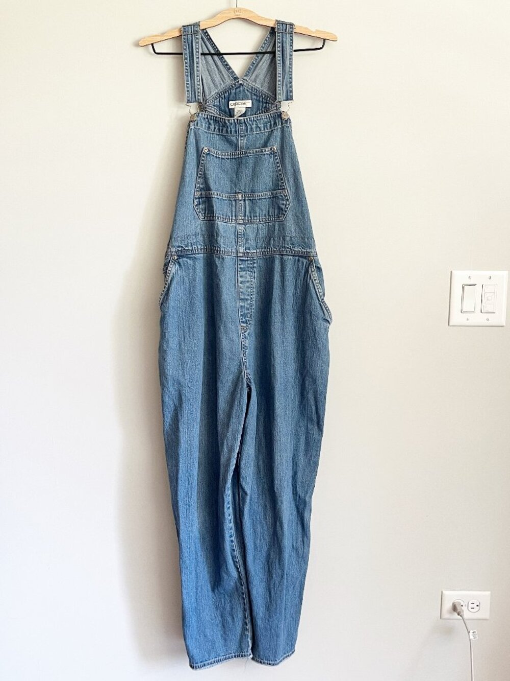 VTG Cherokee Overalls Size XL Medium Wash Blue Denim Carpenter 90s Mom Gardening